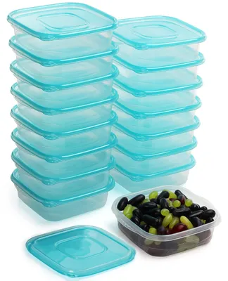 Image de Contenants alimentaires, lot de 16 pièces - Sans BPA - Boîtes hermétiques - Adaptés au micro-ondes, au congélateur et au lave-vaisselle - 710 ml - Résistants aux températures de -20 °C à 120 °C - Boîtes de conservation pour les repas