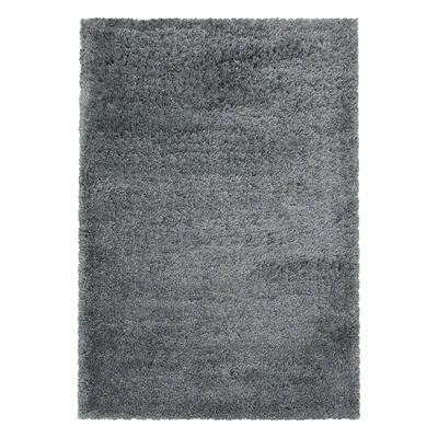 Produktbild von Villa Möbel Fluina Wohnzimmer-Teppich, Hochflor-Teppich, Shaggy, Einfarbig, Farbe:Hellgrau, Grösse:160x230 cm
