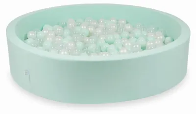 Immagine prodotto di Piscina secca alla menta 130x30 con 600 palline: Trasparente, madreperla, menta chiara