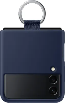Immagine prodotto di Custodia Silicone Cover con Anello Samsung EF-PF711TNEGWW per Galaxy Z Flip 3 2021 SM-F711 Blu Navy