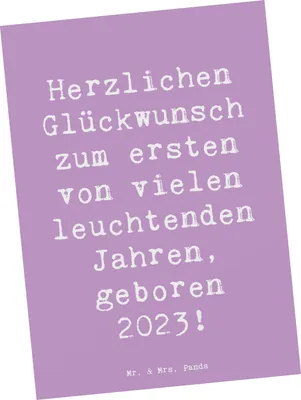 Produktbild von Mr. & Mrs. Panda Grußkarte Spruch 2023 Geburtstag - Lavendeltraum - Geschenk, Ansichtskarte, Geburtstagsgeschenk, Geburtstagswünsche, Alter, spruchkarte, Ansichtskarten