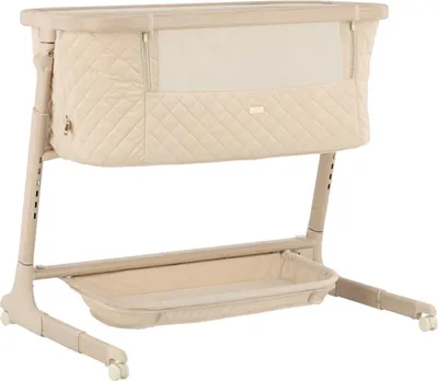 Produktbild von Qute Q-Wiggle Electric Co-Sleeper Cream - White Wash | Qute