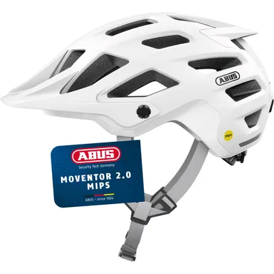 Produktbild von ABUS MTB-Helm Moventor 2.0 - komfortabler Fahrradhelm fürs Gelände - All-Mountain-Helm - für Damen und Herren - Weiß, S