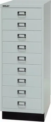 Produktbild von Schubladenschrank MultiDrawer 39er Serie Sockel A3 9 Schubladen lichtgrau