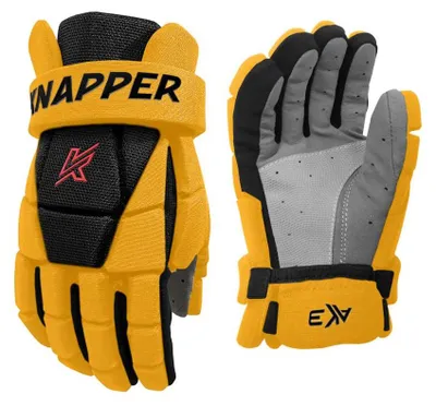 Image de Gants de hockey Knapper AK3 v2 JR, pour jeunes, jaune, taille 12 pouces