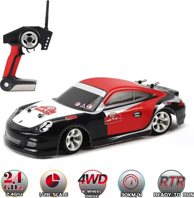 Obrázok produktu pre WLtoys K969 RC Drift Car 1/28 2,4 GHz 4WD 30 km/h Závodná vysoká rýchlosť Detský darček RTR s kovovou karosériou