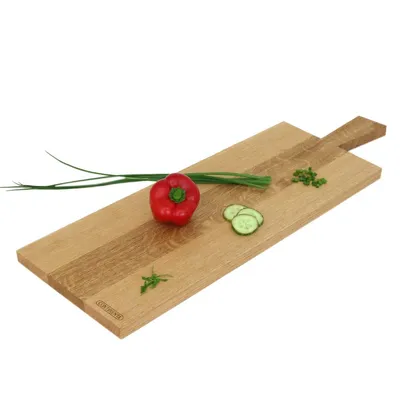 Produktbild von CONTINENTA Schneidebrett mit Griff Eiche ca. 70 x 23 x 2,2 cm | CON-04104000