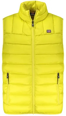 Image de Norvège, 1963. Gilet pour hommes en polyamide, de couleur jaune