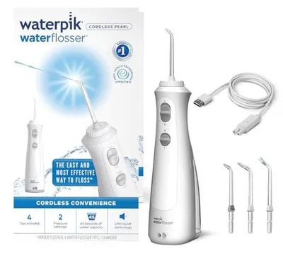 Produktbild von Waterpik Kabellose Munddusche wiederaufladbar elektrische Zahnreinigung Weiß