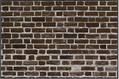 Produktbild von Wallario Wandbild Ziegelsteinwand in braun - Backsteine, Größe: 61 x 91,50 cm, Poster mit schwarzem Aluminiumrahmen