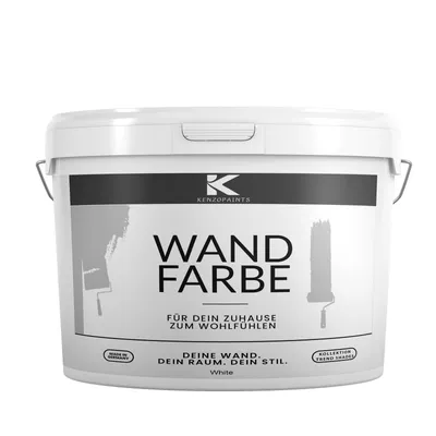 Produktbild von Kenzopaints 10Liter Wandfarbe Designfarbe Innenfarbe - White
