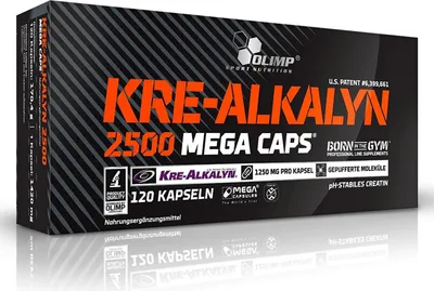 Immagine prodotto di Olimp Kre-Alkalyn® 2500 Mega Caps, confezione da 120 capsule