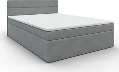 Produktbild von Kontinentales Doppelbett mit Stauraum 160x200 KAMELA - grau