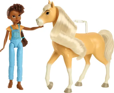 Zdjęcie produktu dla Mattel GXF22, Spirit Pru + Chica Linda, Niebieski, Brązowy, Żółty