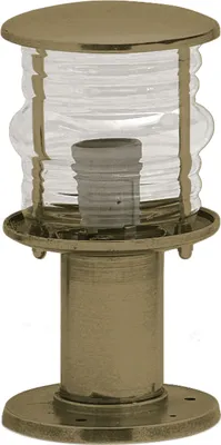 Produktbild von Sockelleuchte Glas Messing E27 IP53 22 cm in rund Maritim Wegeleuchte