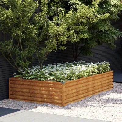 Image de Maison Exclusive - Potager surélevé 195 x 100 x 36 cm en acier Corten