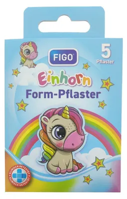 Produktbild von Zauberhafte Einhorn Kinderpflaster 20 Stück Bunt - Ideal für kleine Wunden und Abenteuer mit Notizblock