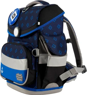 Produktbild von School Mood Fußball Schulranzen für Jungen 1. Klasse Hamburger SV Schultasche im Set 6-teilig mit gefüllter Federmappe