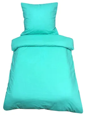 Produktbild von Bettwäsche 135x200 Baumwolle Uni Bettbezug Renforce Garnitur Set 2 tlg / 4 tlg