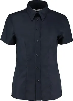 Produktbild von Kustom Kit - "Oxford" Hemd für Damen - Arbeit kurzärmlig RW9130 (54 DE) (Dunkelblau)