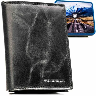 Produktbild von PTN N4-LWC-0680 Schwarze Lederbrieftasche