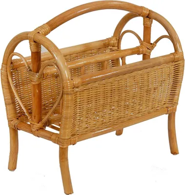 Produktbild von KRINES HOME  Zeitungsständer/Magazinsammler aus Natur-Rattan in der Farbe Honig
