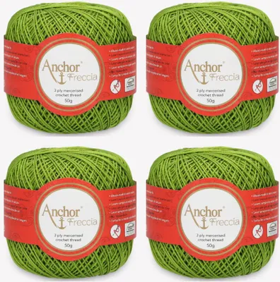 Produktbild von 4 Stück Anchor Freccia 6 – mercerisierte Baumwollgarn für Häkelarbeiten (Farbe 00255)