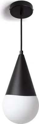 Produktbild von Pendelleuchte Metall und Glas Tenul Mattschwarz