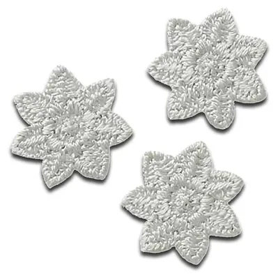 Produktbild von Mono-Quick 3 Sternchen hellgrau - Aufnäher, Bügelbild, Aufbügler, Applikationen, Patches, Flicken, zum aufbügeln, Größe: 1,5 x 1,5 cm
