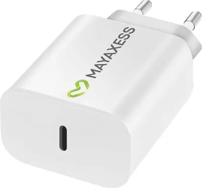 Produktbild von Mayaxess, Schnellladegerät 20W USB-C für Samsung Galaxy S25 Edge, Weiß