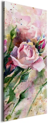 Produktbild von Wallario Premium Leinwandbild Abstraktes Blumenbuket in Größe 80 x 200 cm
