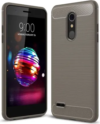 Produktbild von Schutzhülle Handyhülle für LG K8 (2018) Case Cover Carbon Optik Grau