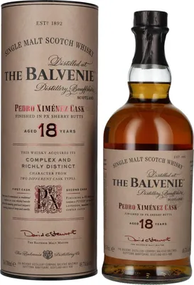 Image de The Balvenie 18 Years Old Pedro Ximénez Cask 48,7% Vol. 0,7l en boîte cadeau