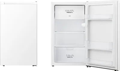 Produktbild von YUNA SINAIDA GFE Kühlschrank 82 Liter, mit 3*Gefrierfach, weiß , 125 kWh/Jahr, LED-Beleuchtung, Gemüseschublade, 2 Fachböden, 3 Türablagen