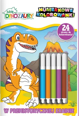 Zdjęcie produktu dla MEDIENSERVICE ZAWADA Ich mag Dinosaurier-Zahlen-Malvorlagen. In einem prähistorischen Land. 29303