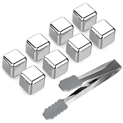 Produktbild von Eiswürfel aus Edelstahl, Metall-Eiswürfel