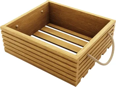 Obrázek produktu pro BOGATECO Přírodní dřevěná bedna | 40 cm x 35 cm x 14,5 cm | Dřevěná bedna | Dekorativní dřevěné bedny | Bedna na ovoce | Bedna na zeleninu | Dřevěná bedna pro skladování | Bedna | Světle hnědá