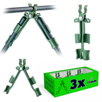 Produktbild von KADAX Pflanzstab-Verbinder Ø 11 mm, 3 Stück, Stabile Verbindung für Pflanzstäbe, Tomatenstäbe & Rankhilfen, Pflanzstabverbinder aus Kunststoff