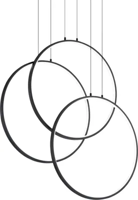 Produktbild von Ideal lux FRAME SP LED-Pendelleuchte Struktur Schwarz rundes Design Deckenbaldachin Schwarz Kabellänge 120cm