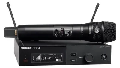 Obrázok produktu pre Shure SLXD24/K8, Ručný mikrofón, Dynamický mikrofón, 40 - 16000 Hz, Stacionárny prijímač, Kov, Odnímateľné