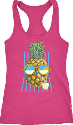 Produktbild von Damen Tank-Top chilling Ananas Racerback Neverless® alt-rosa L
