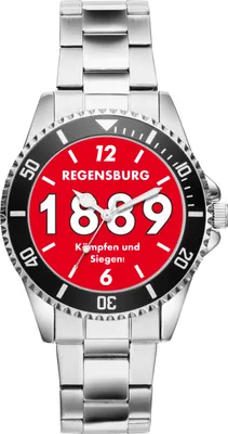 Produktbild von KIESENBERG Herrenuhr Armbanduhr Regensburg Geschenk Fan Artikel Zubehör Fanartikel Analog Quartz Uhr 21217