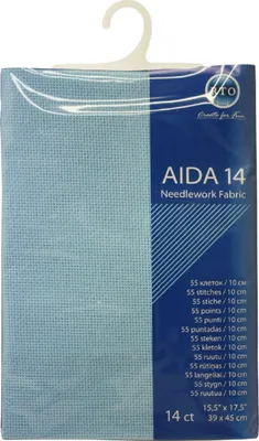 Produktbild von RTO Aida Zuschnitt, 14ct, blau, 39x45cm