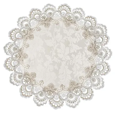 Produktbild von Rundes Tischset Jacquard Kakao Weiß 59,9 cm