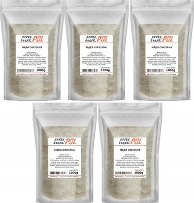 Zdjęcie produktu dla MĄKA OWSIANA 5kg Pełnoziarnista mąka z owsa naturalna jakość Kol-Pol