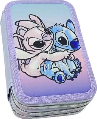 Produktbild von Trojposchodový školský peračník Lilo a Stitch/Stitch a Angel - vybavený