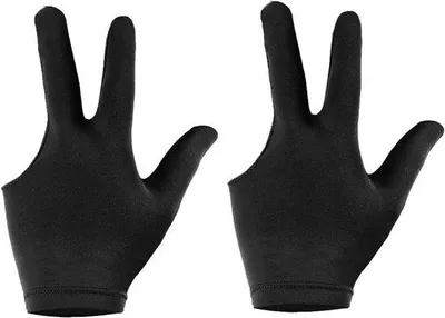 Produktbild von Schwarze Billard-Handschuhe 2er Set Links Rechts Snooker Zubehör