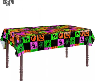Produktbild von Mehrfarbige Halloween Tischdecke
