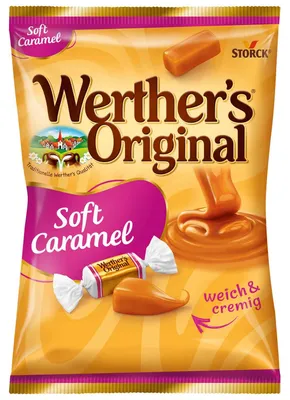 Produktbild von STORCK Werther’s Original Werthers Original Soft Caramel 180g, 180 g, 1762 kJ, 419 kcal, 69,8 g, 39,7 g, 14,9 g