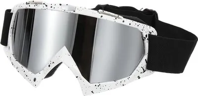 Dirt Bike Brille, Motocross Brille, ATV Brille, Skibrille, Rennhelm, Winddicht, Bergsteigen, Tauchen, Skifahren, Fahren, Weiß
